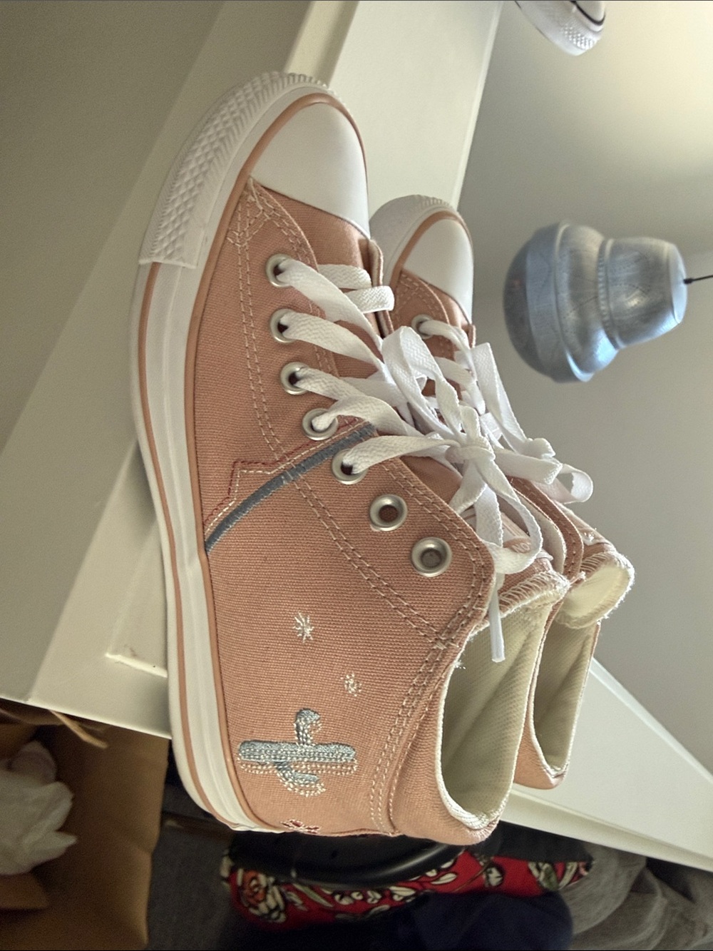 Converse Low-Top Sneakers in Light Orange - Picture 3 of 6
